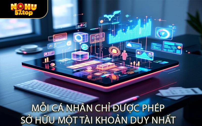 Mỗi cá nhân chỉ được phép sở hữu một tài khoản duy nhất